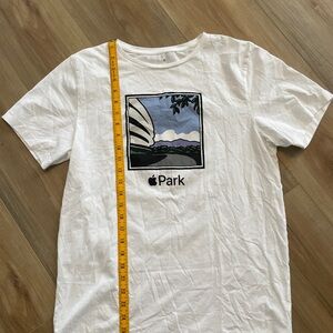 Apple White T-Shirt with Logo Print